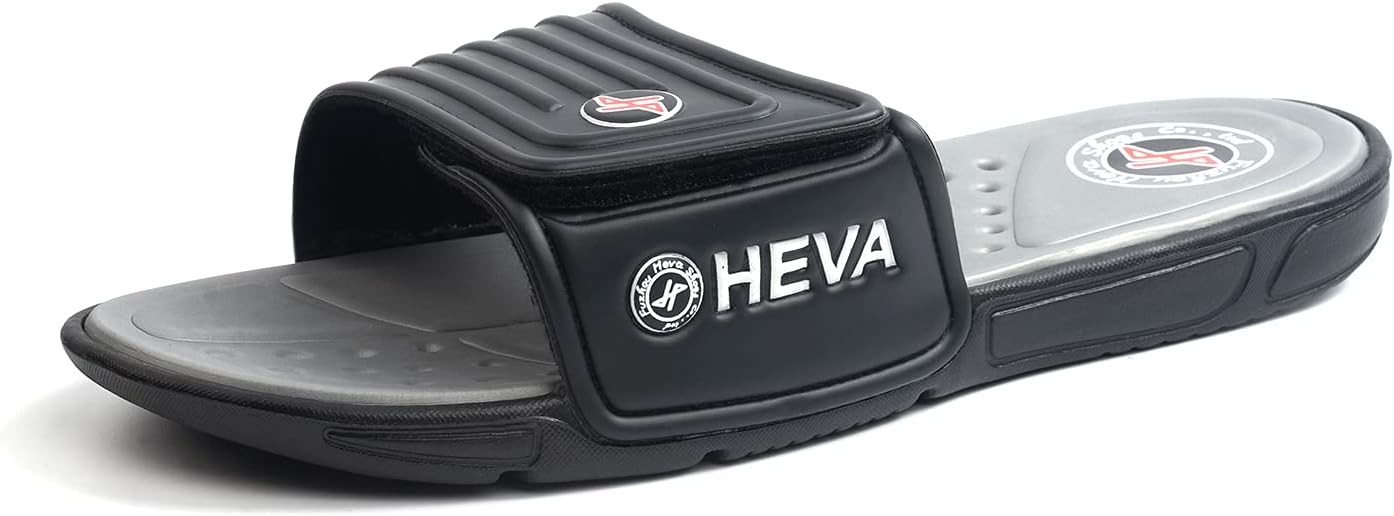 

Мужские сланцы FUNKYMONKEY с регулируемой верхней частью и комфортной быстросохнущей стелькой для пляжа и душа, черный/серый