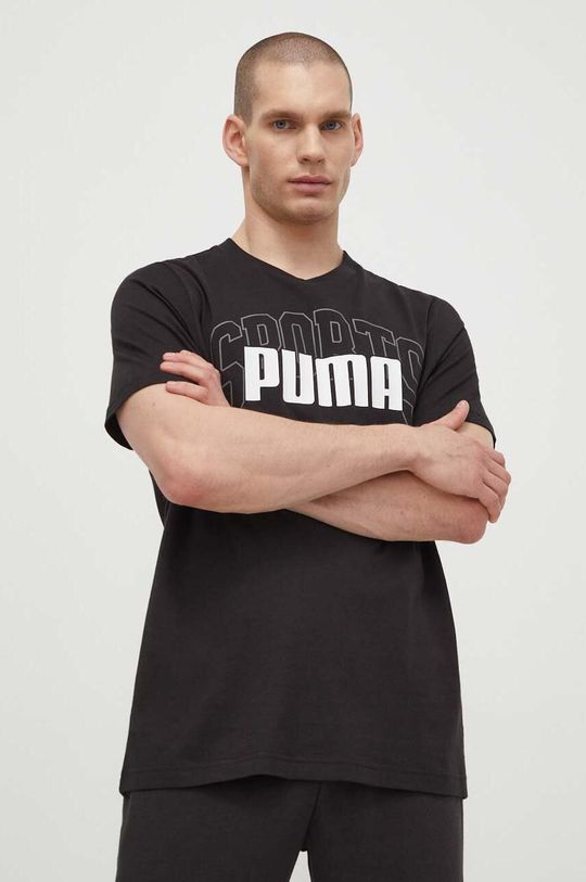 

Хлопковая футболка Puma, черный