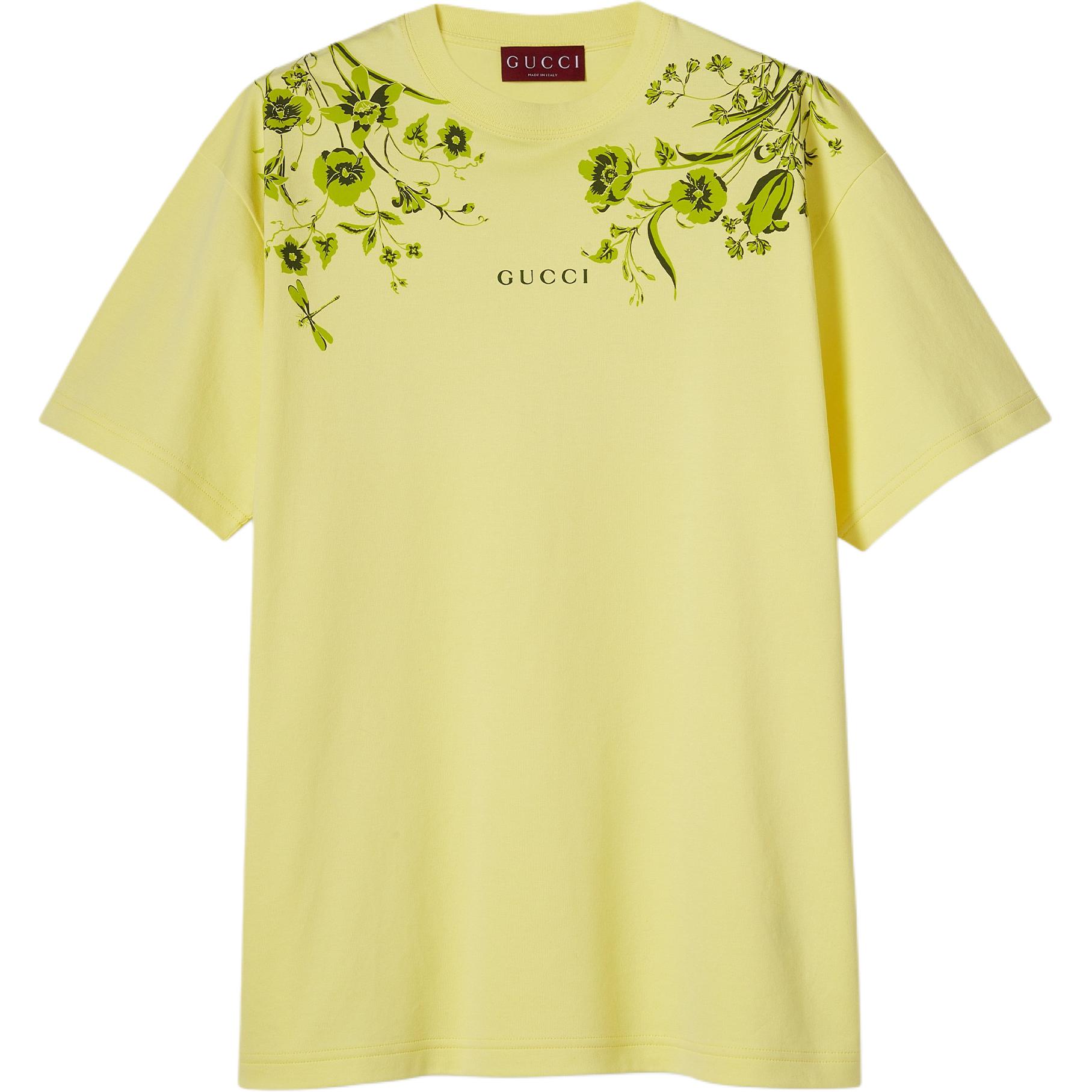 

Футболка из мягкого хлопкового джерси с принтом GUCCI, зеленый