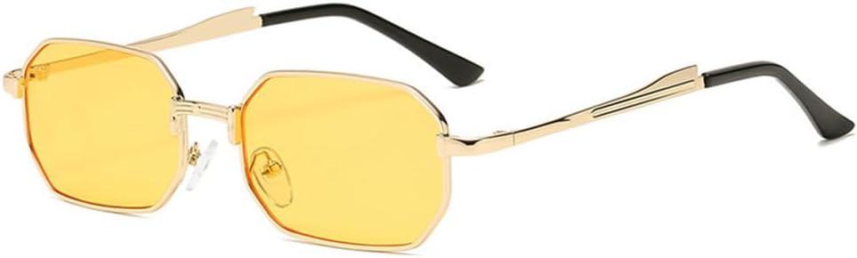 

Мужские солнцезащитные очки в узкой оправе, прямоугольные женские солнцезащитные очки с металлическим покрытием, очки для вождения, защита от ультрафиолета UV400 VFDHN, 7