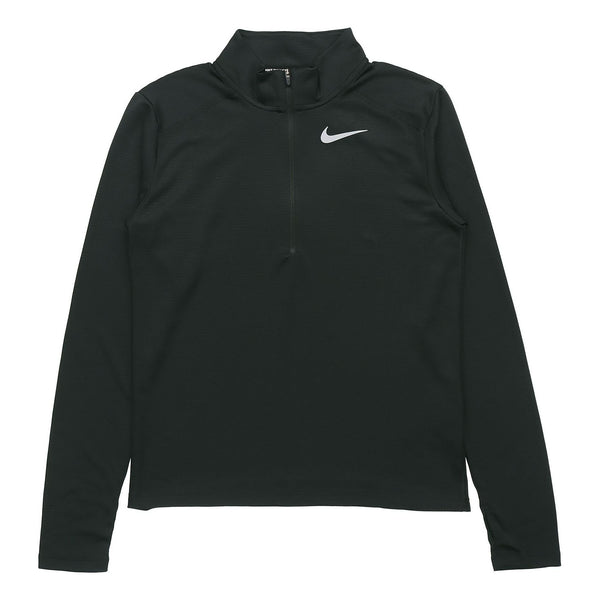 

Футболка pacer half cut running long sleeve t shirt men Nike, черный