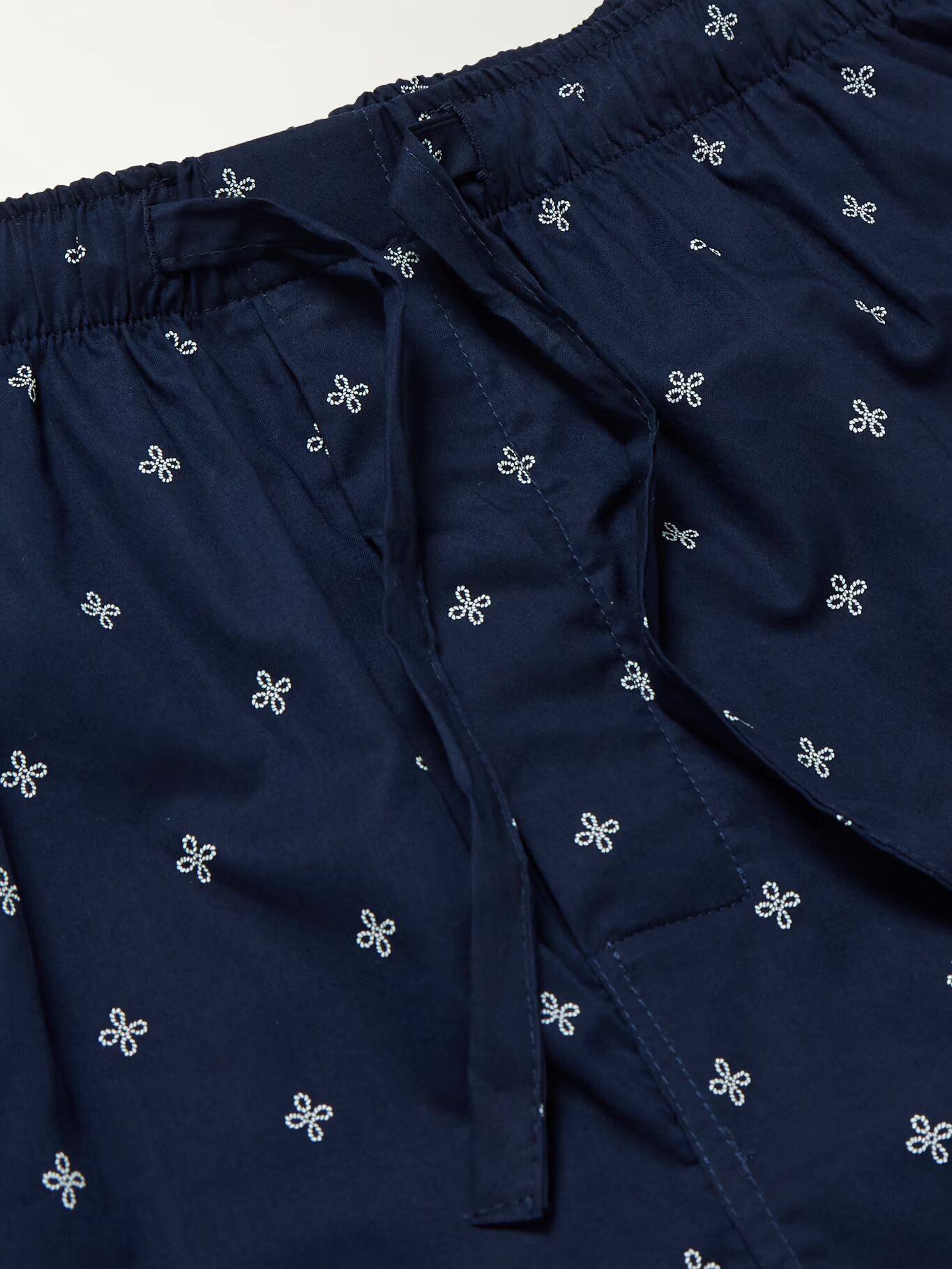 

Пижамные шорты из хлопка и батиста с принтом Nelson DEREK ROSE, темно-синий