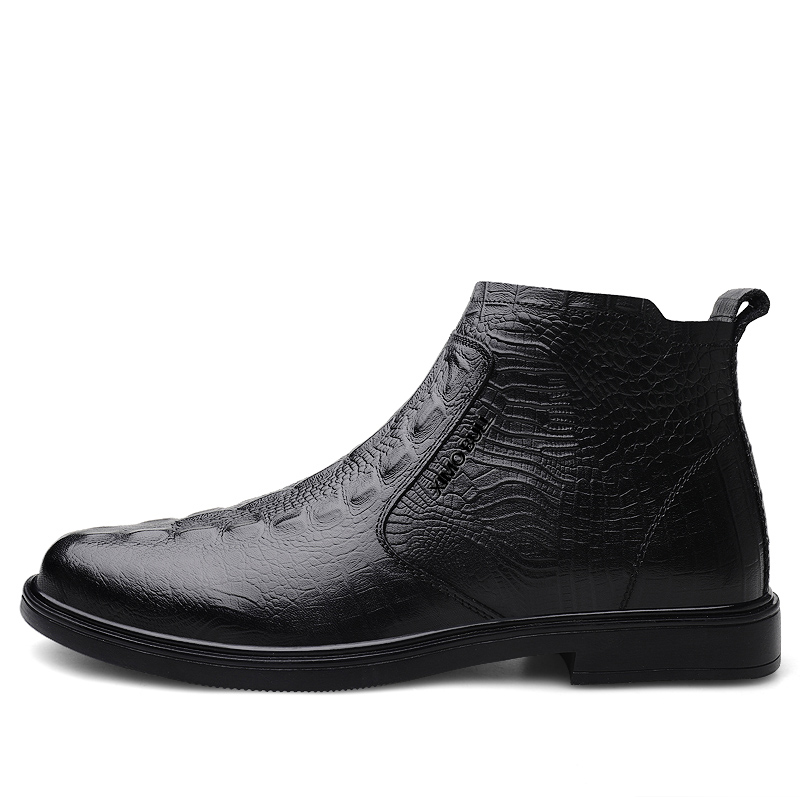 

Черные мужские ботинки с высотой голенища 3 см XIMO BULL, черный-Fleece-Lined