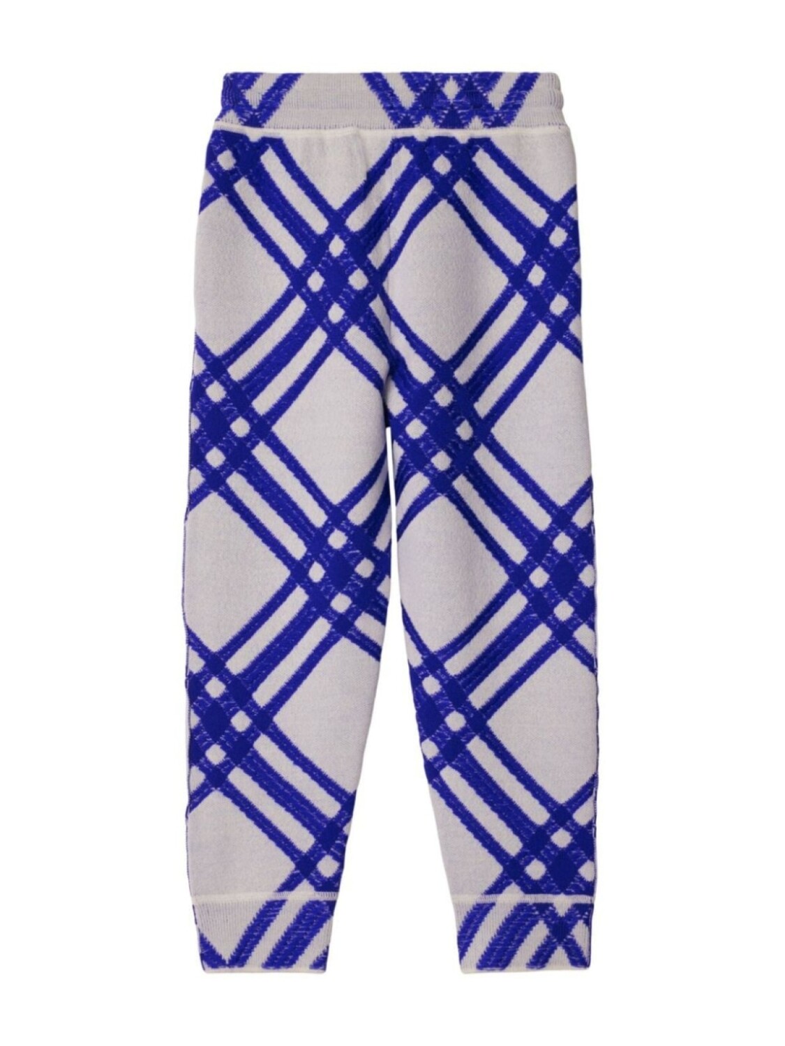 

Burberry Kids шерстяные джоггеры в клетку, синий