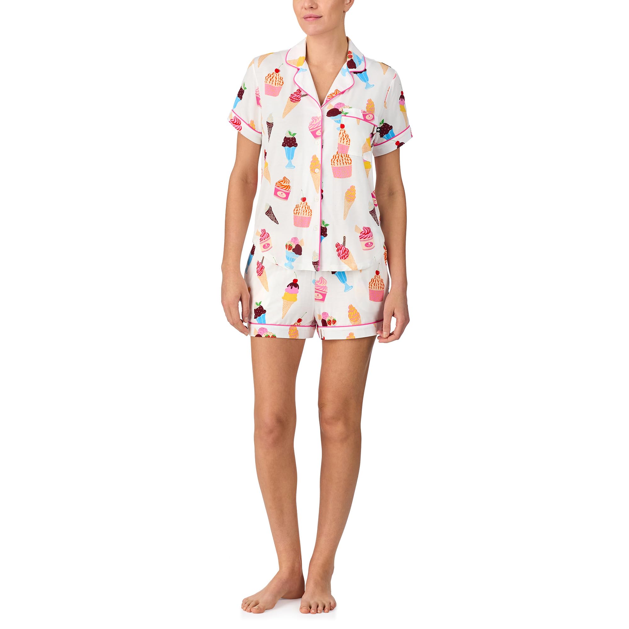 

Пижама Kate Spade New York Short Sleeve Knit Shorty Pj Set, Sundae Toss