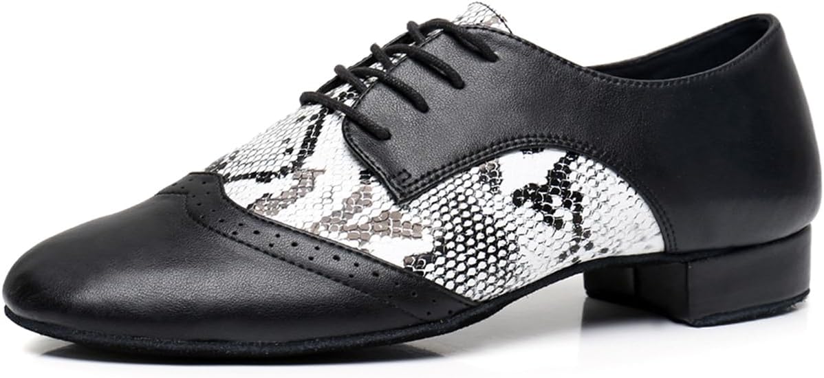 

Мужские кожаные танцевальные туфли SWDZM для стандартного и латинского танго, современных танцев, профессиональные тренировочные туфли, 8011-black-suede Sole