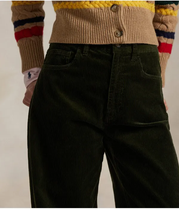 Вельветовые брюки Relaxed fit Polo Ralph Lauren, зеленый — фото 4
