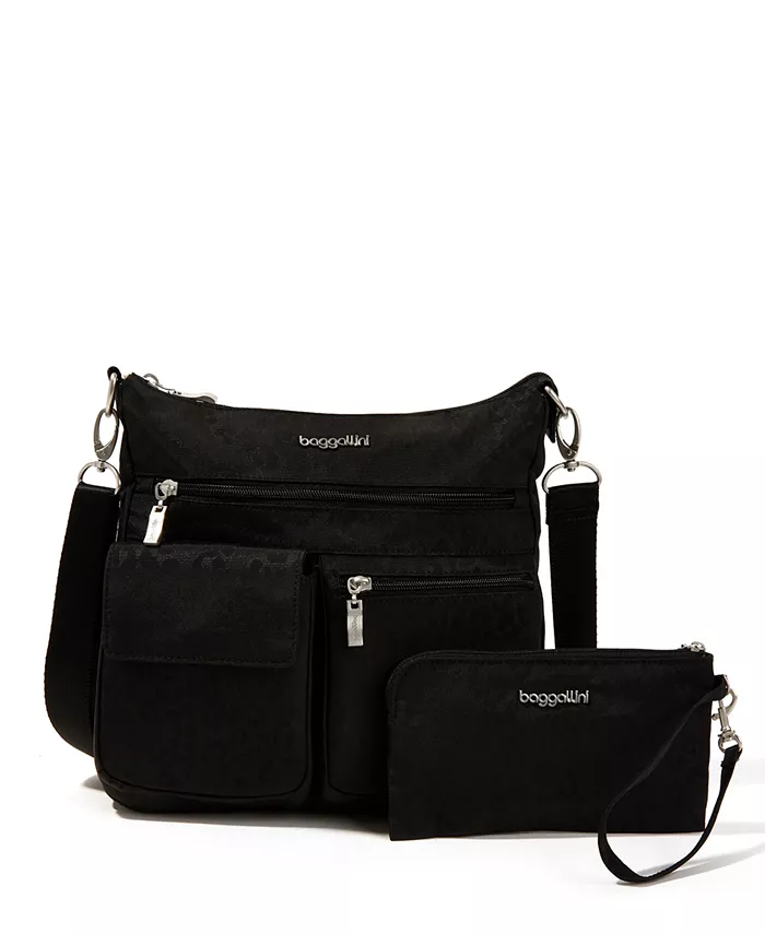 

Женская современная поясная сумка Everywhere Slim Crossbody с RFID-браслетом, набор из 2 предметов Baggallini, черный
