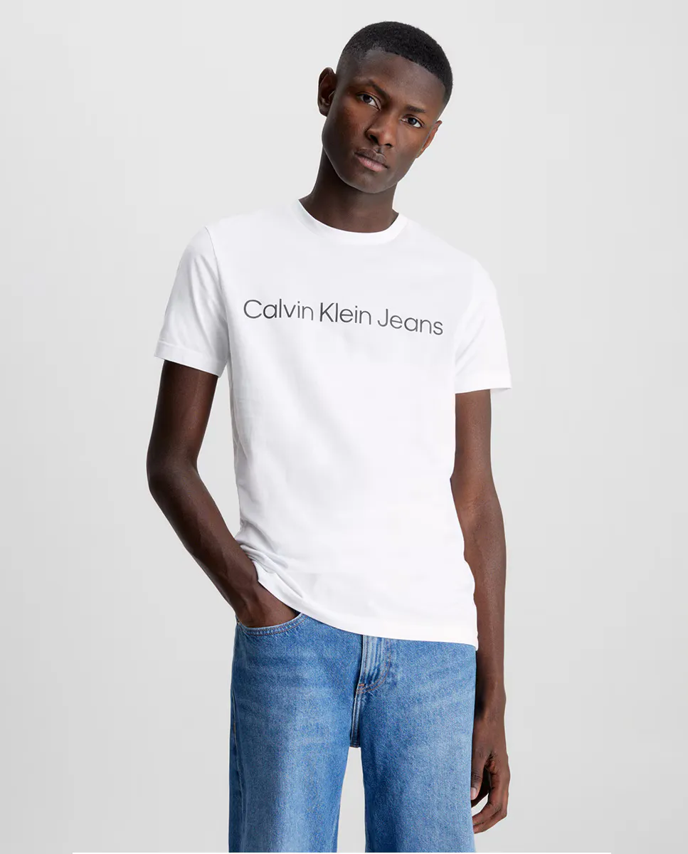 

CKJ мужская белая футболка с короткими рукавами Calvin Klein Jeans, белый