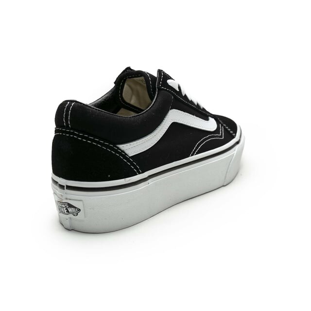 Кроссовки на платформе старой школы Vans, черный — фото 4