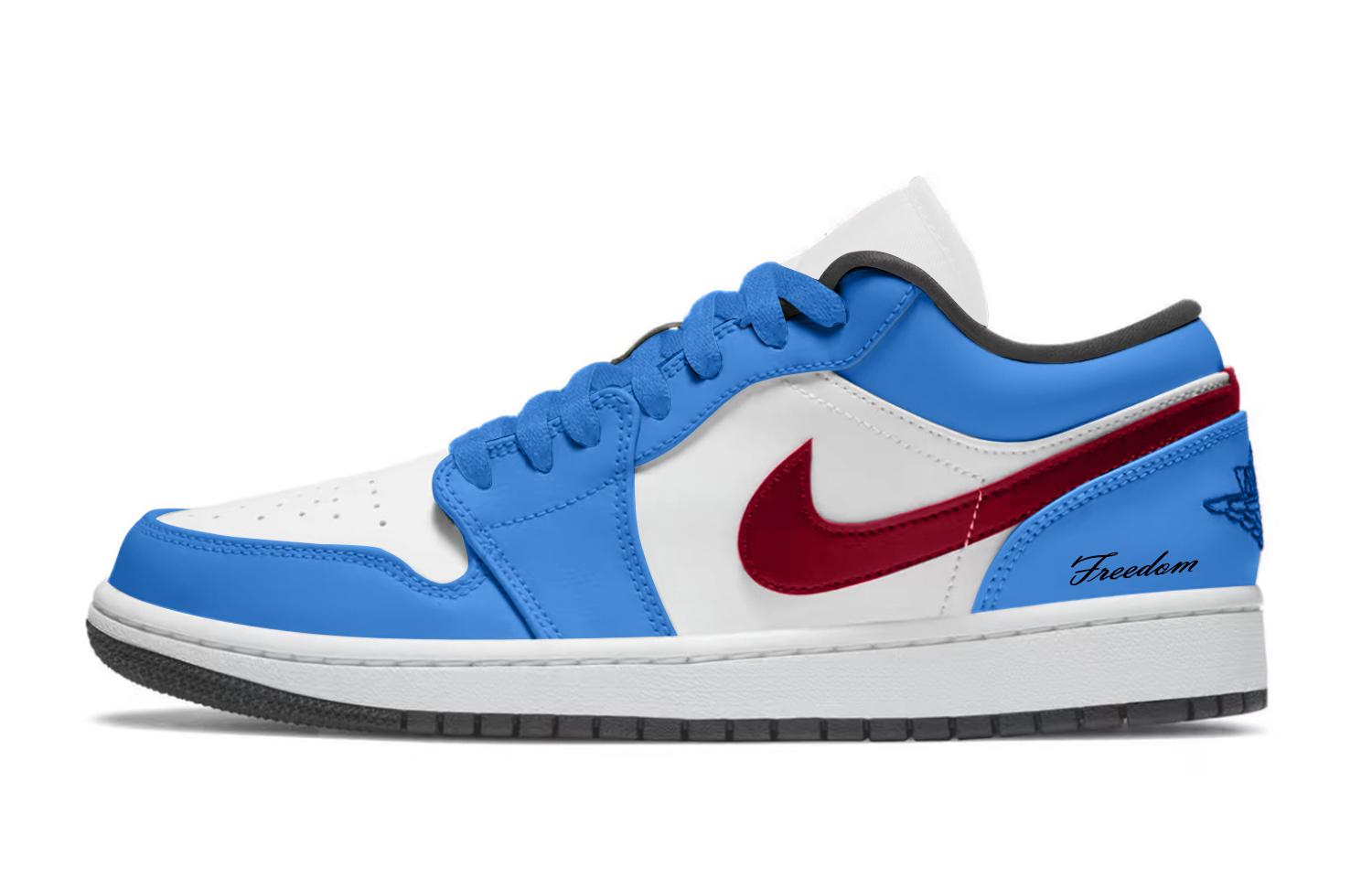 

Jordan Air 1 Glamor Blue Abrasion Resistant Low top детские баскетбольные кроссовки Blue для подростков