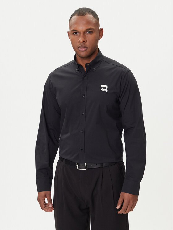 

Рубашка slim fit 605911 554671 Karl Lagerfeld, чёрный