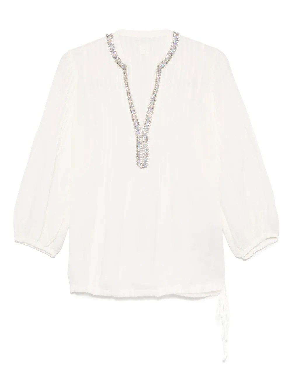 

Блузка с кристаллами 120% Lino, белый