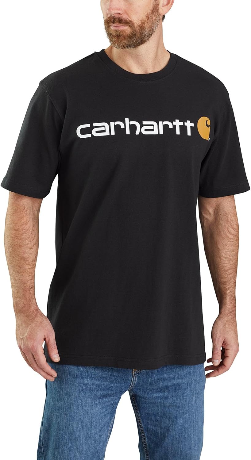 

Мужская футболка Carhartt с коротким рукавом и большим фирменным логотипом, Black, Черный, Мужская футболка Carhartt с коротким рукавом и большим фирменным логотипом, Black