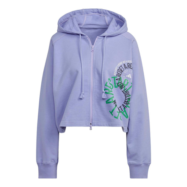 

Толстовка by stella mccartney cropped hoodie Adidas, фиолетовый