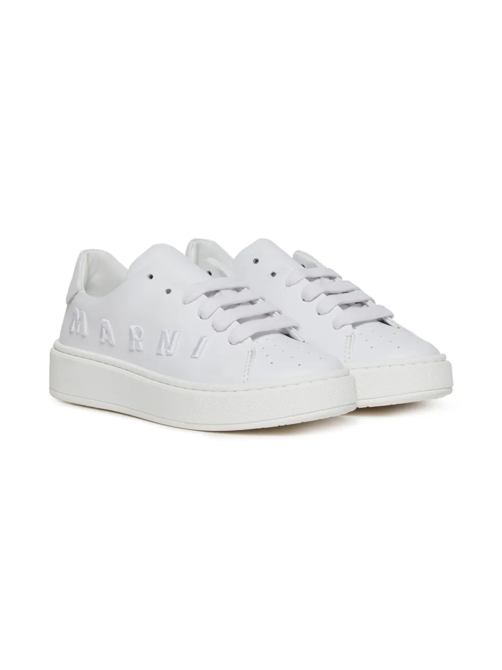 

Кроссовки с вышитым логотипом Marni Kids, белый