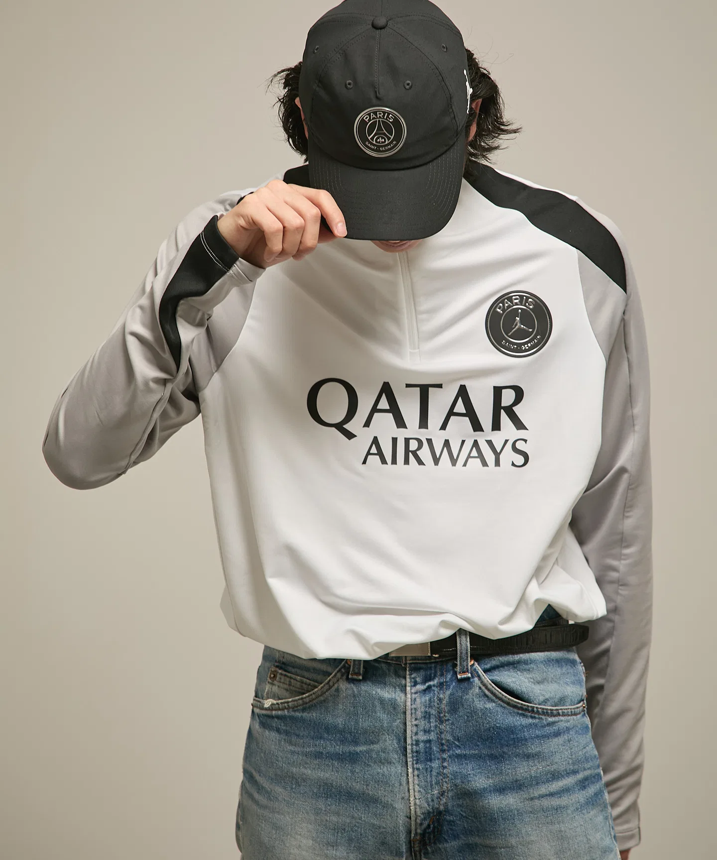 Унисекс футболка Nike PSG MNK DF STRK DRILLTOP K SE5 белая