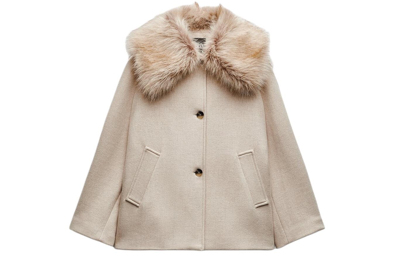 

Пальто женское бежевое Zara