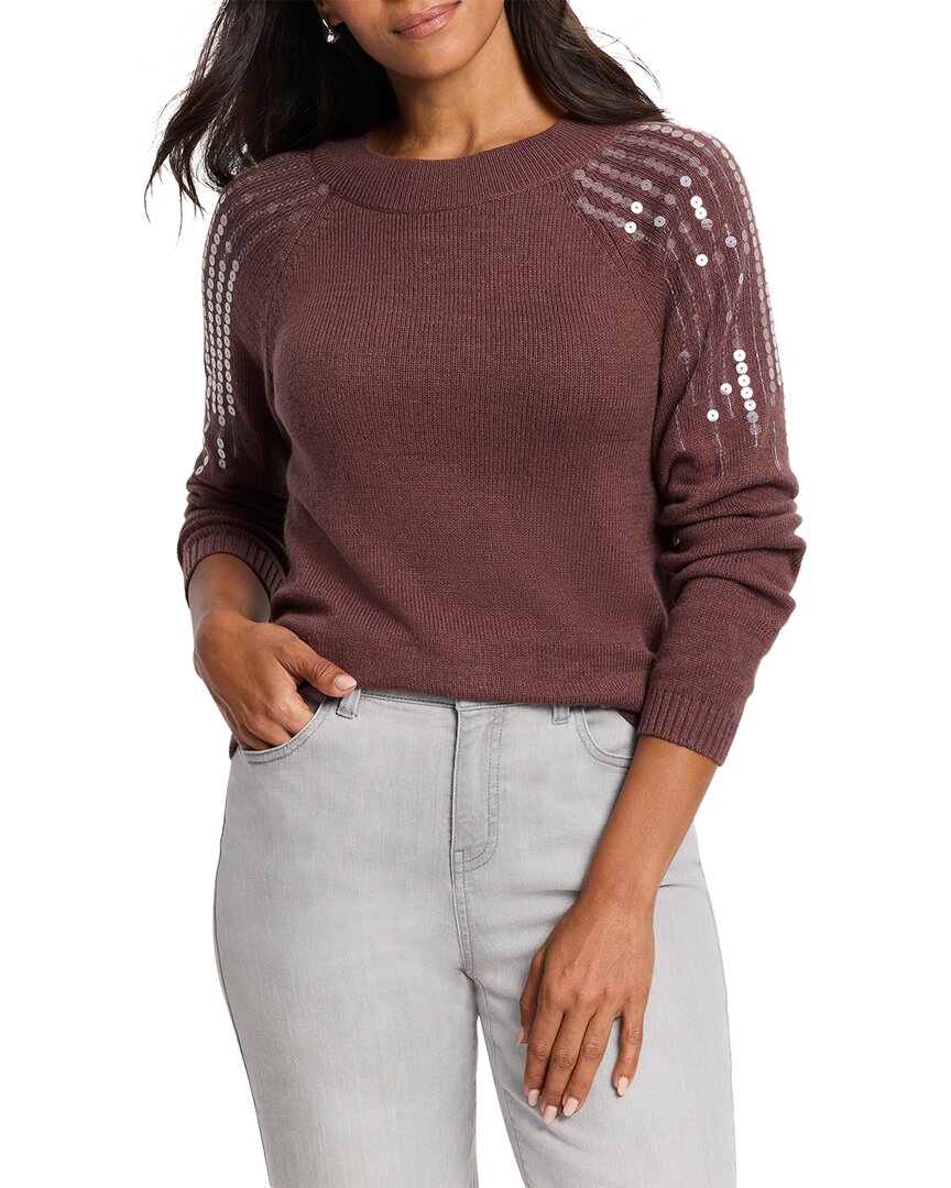 

NIC+ZOE Свитер с легким блеском Nic + Zoe, коричневый