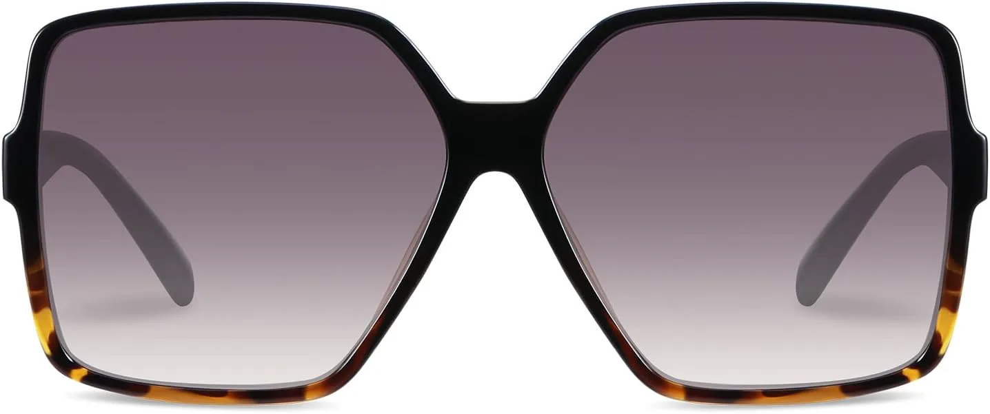 

Квадратные солнцезащитные очки GRFISIA увеличенного размера для женщин и мужчин, с плоской верхней частью, модные солнцезащитные очки, 1s Black Leopard/Gray