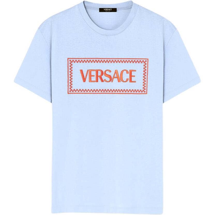 

Футболка с принтом логотипа VERSACE, синий