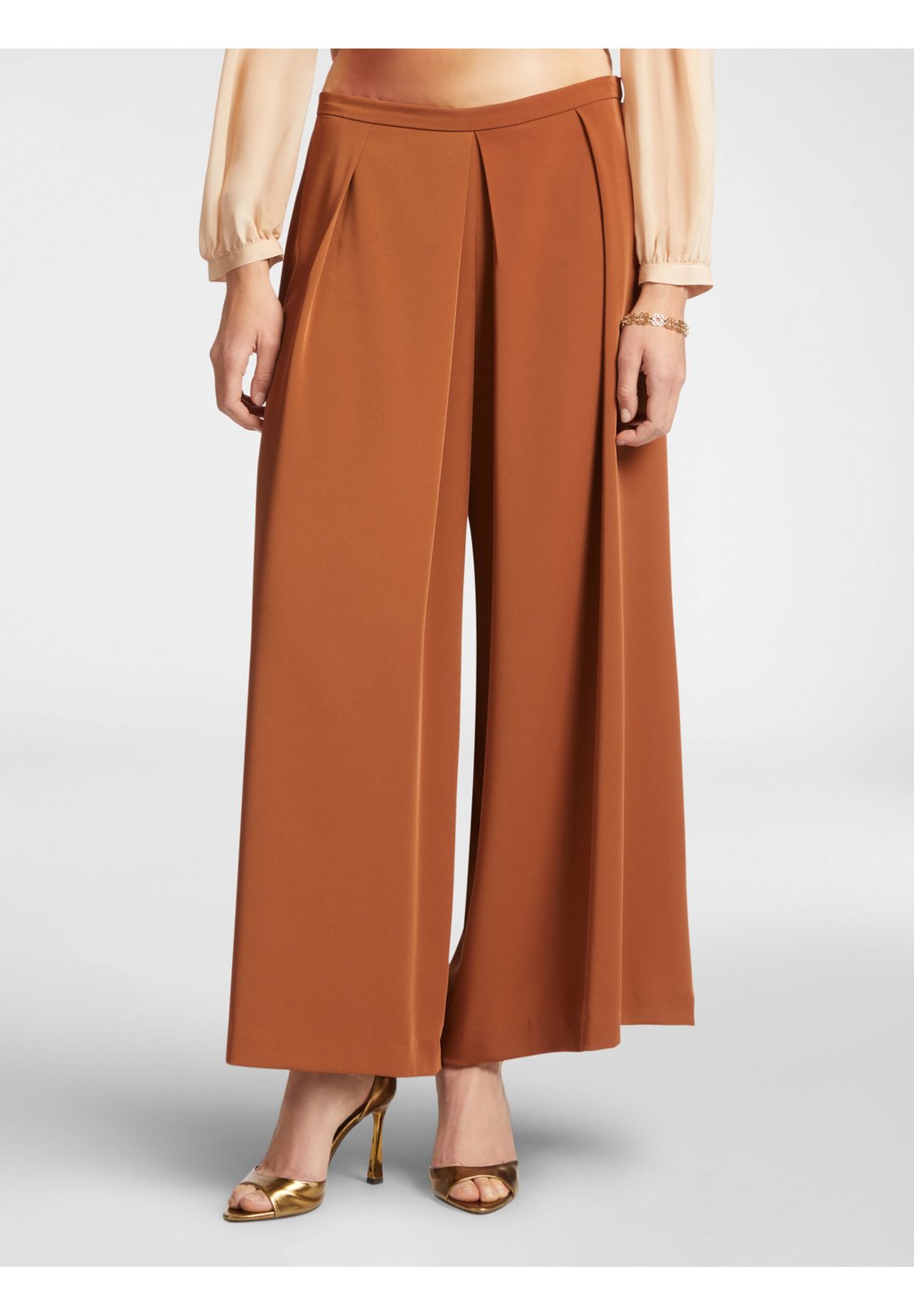 

Брюки AMPI CROPPED CON PIEGHE Elena Mirò, коричневый
