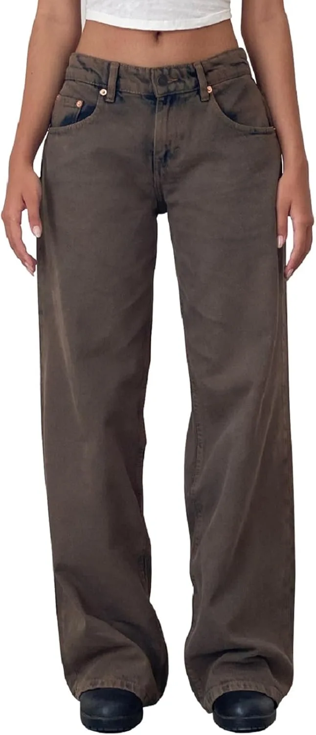 

Женские джинсы boyfriend прямые с низкой посадкой IGMieroNINa