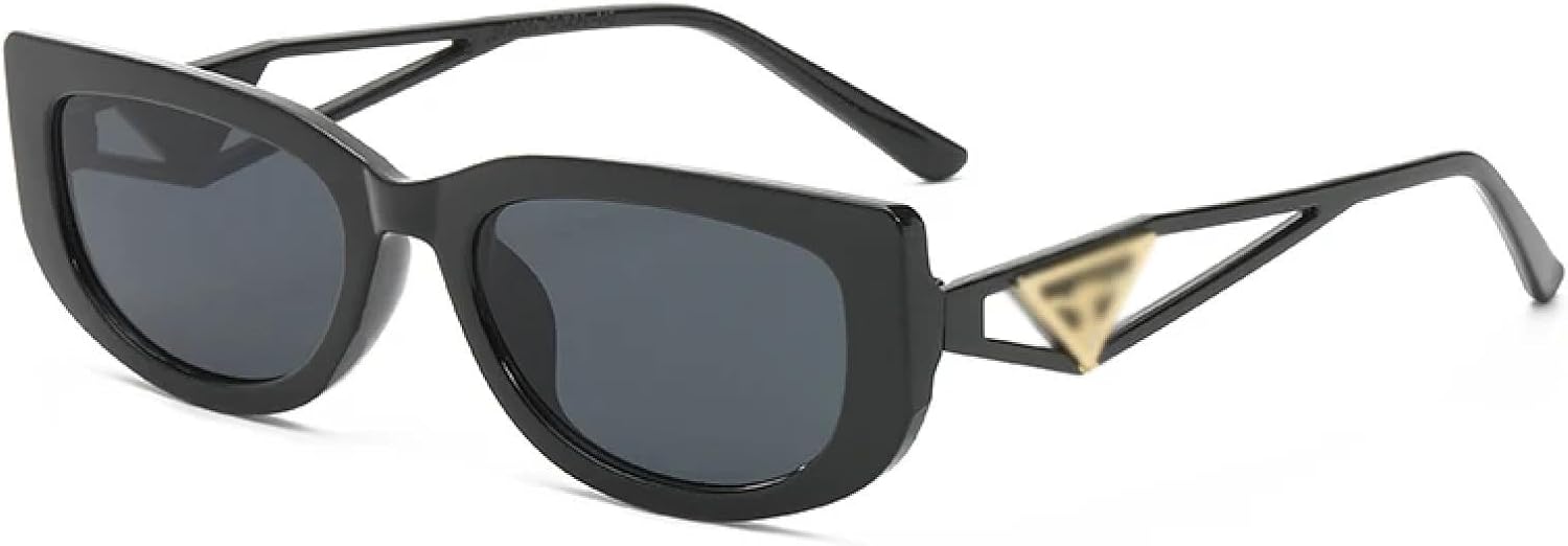 

Солнцезащитные очки с защитой от УФ-излучения UV400 | «Кошачий глаз», маленькая оправа | Для женщин и мужчин, для занятий спортом на открытом воздухе и вождения DSVIGF, Black