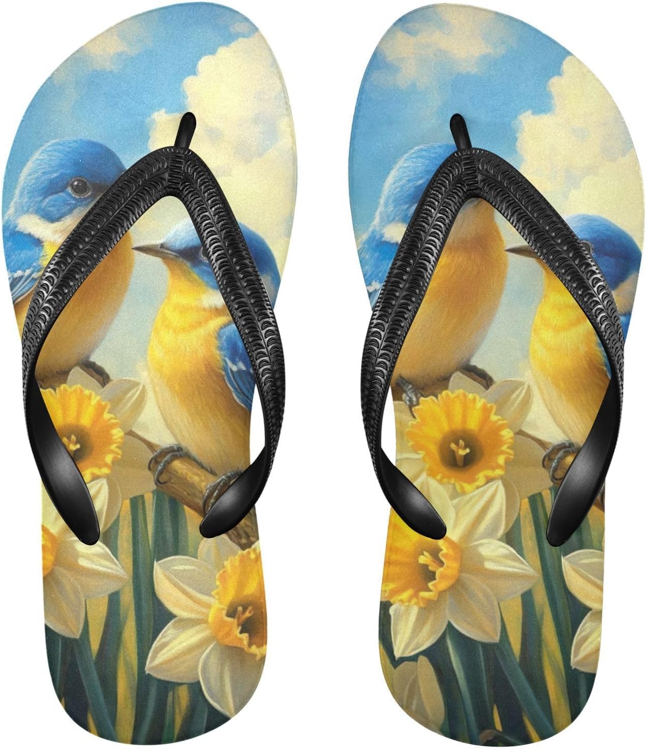 

Шлепанцы с нарциссами, пляжные летние повседневные сандалии для женщин и мужчин, обувь для душа 20858636 Kfbe, синий