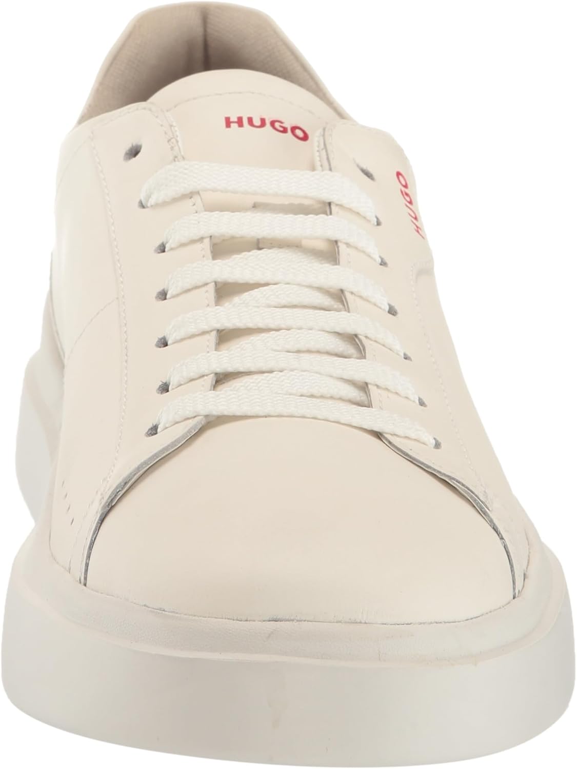 Кроссовки Hugo Mens Cupsole из кожи на шнуровке, белый — фото 2