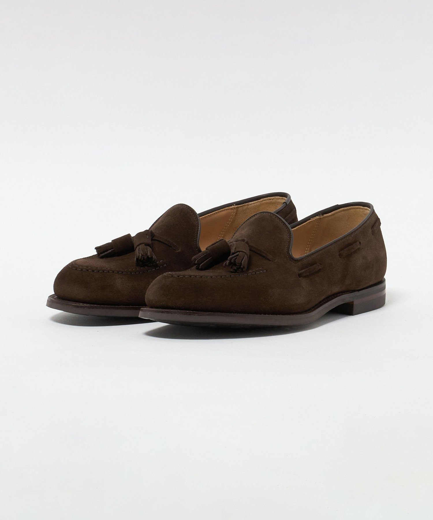 Лоферы CROCKETT & JONES CAVENDISH/замша с кисточками United Arrows, DK.BROWN — фото 2