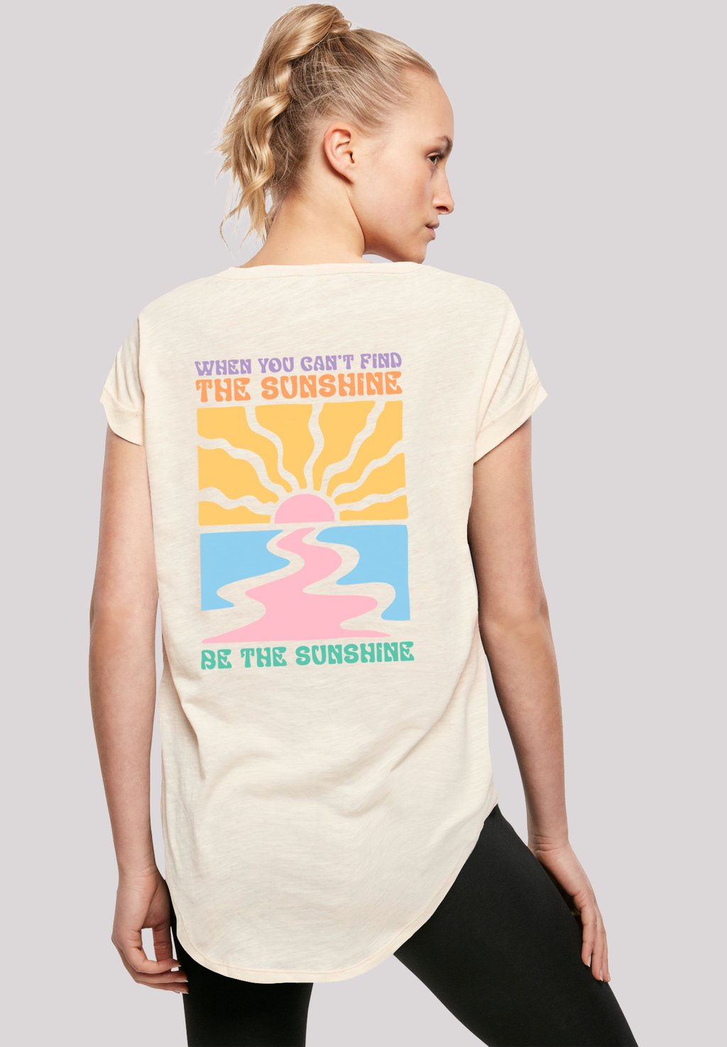 

Футболка с принтом BE THE SUNSHINE F4NT4STIC, бежевый
