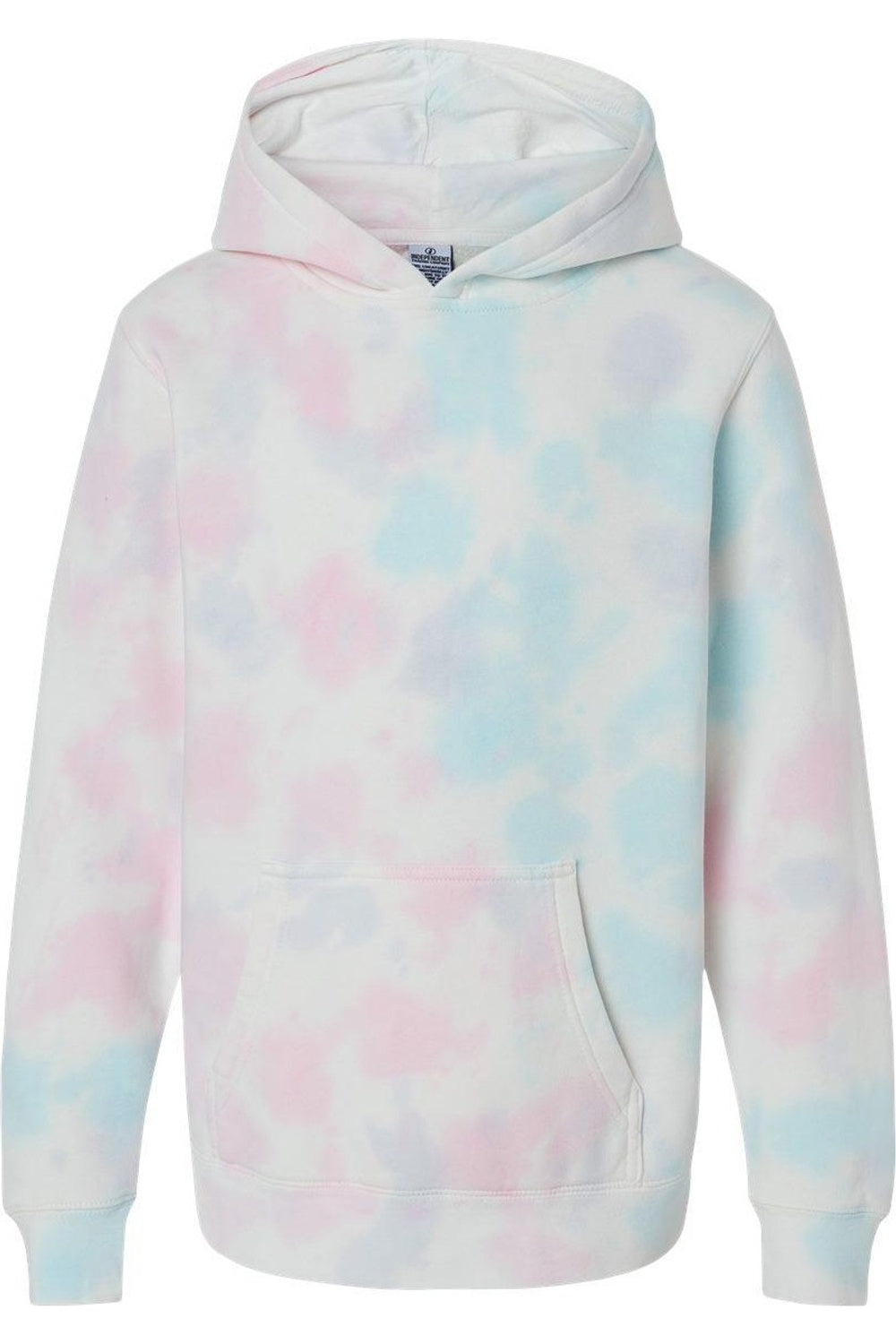 

Independent Trading Co. Молодежная средневесовая худи с капюшоном в технике тай-дай, Tie Dye Cotton Candy