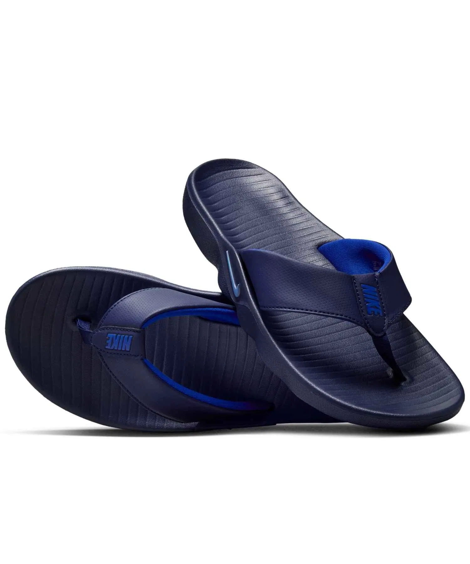Мужские сланцы Nike Marina с кожаным верхом тёмно-синие