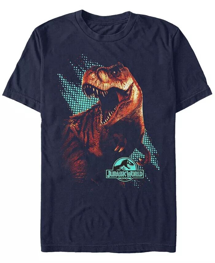 

Футболка с коротким рукавом для мужчин с изображением экрана компьютера T. Rex из фильма «Мир Юрского периода» Fifth Sun, синий