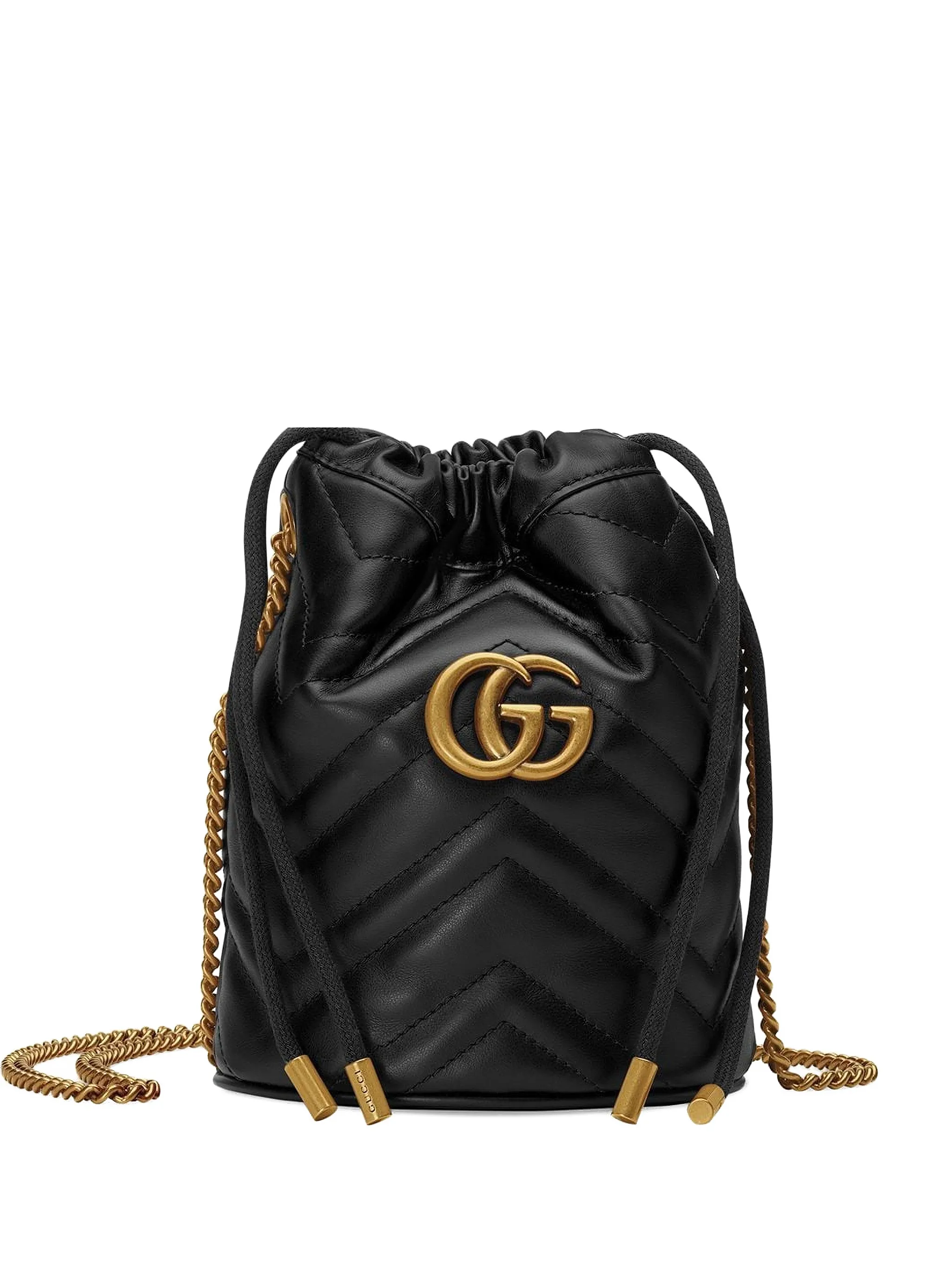 

Сумка через плечо с двойным G-образным шнурком Gucci, черный