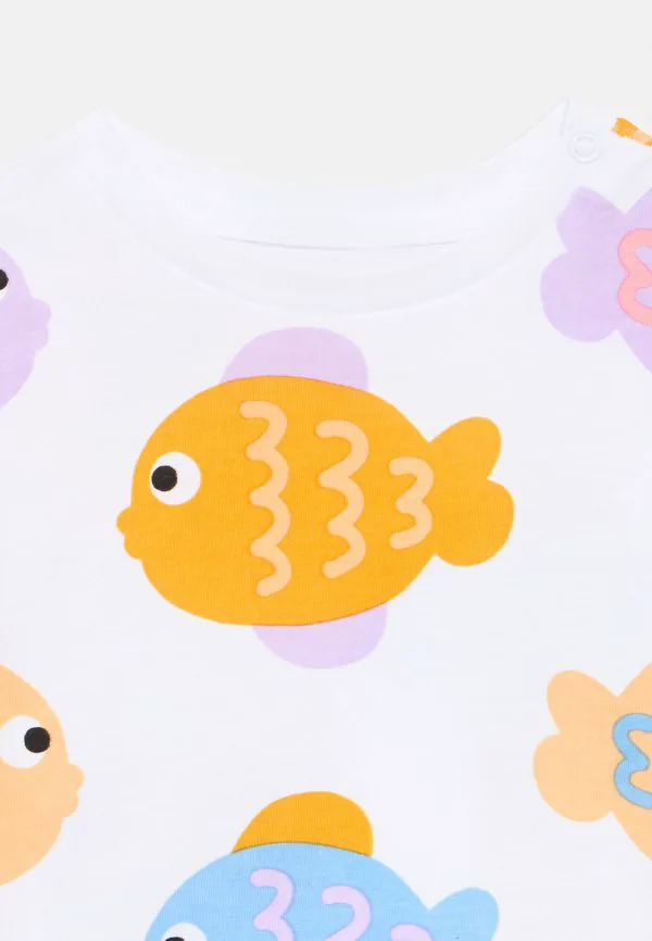 Футболка с детским принтом Stella Mccartney Kids, White/Multi-Coloured — фото 3