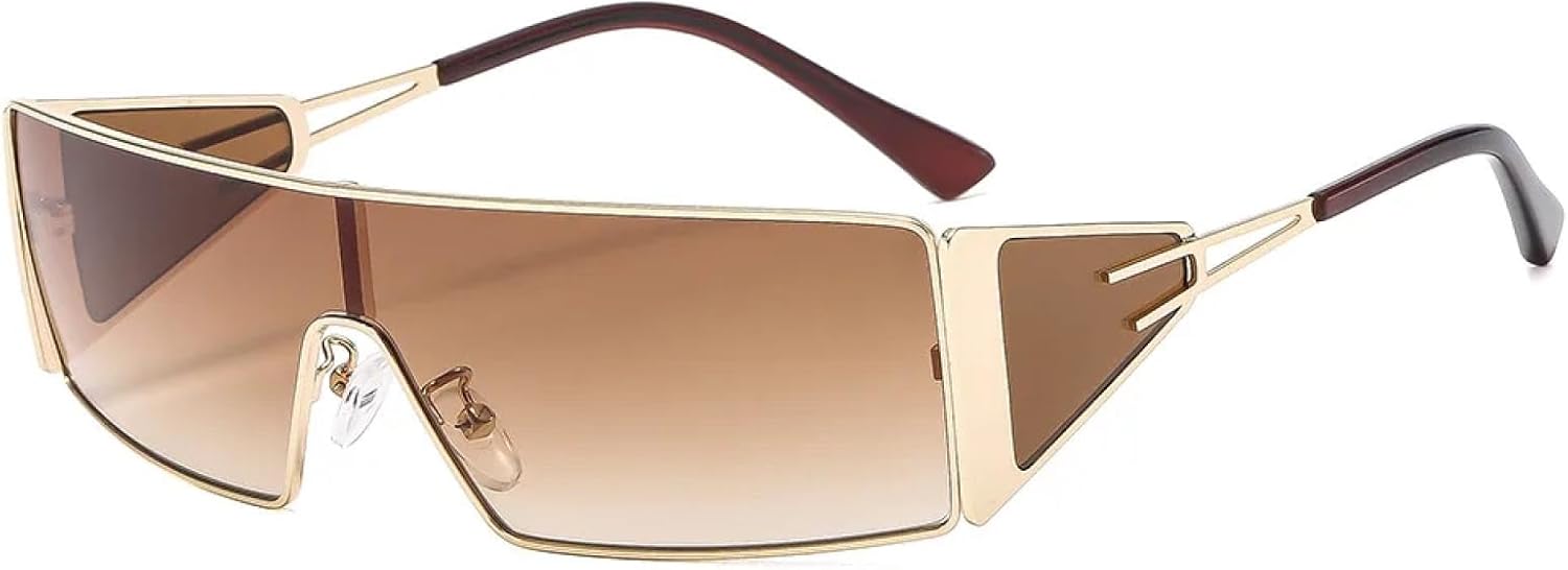 

Солнцезащитные очки Sense of Sunglasses 2024 с цельными линзами, защитой от УФ-излучения, для женщин, металлические, для верховой езды и спорта, артикул 301150 TOIPASTN, Goldtea