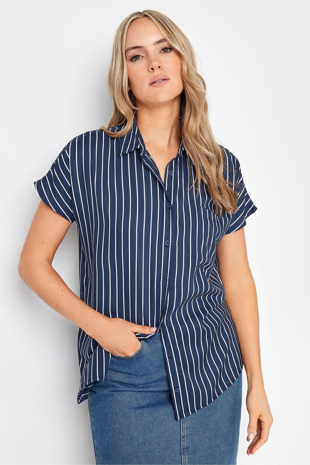 

Полоса выросшая на рукаве рубашки Long Tall Sally, синий