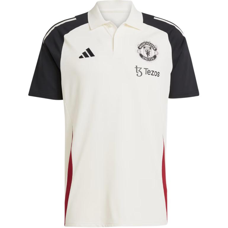 Adidas Футболка-поло Manchester United Tiro 24 FW24 мужская ecru/black — фото 3