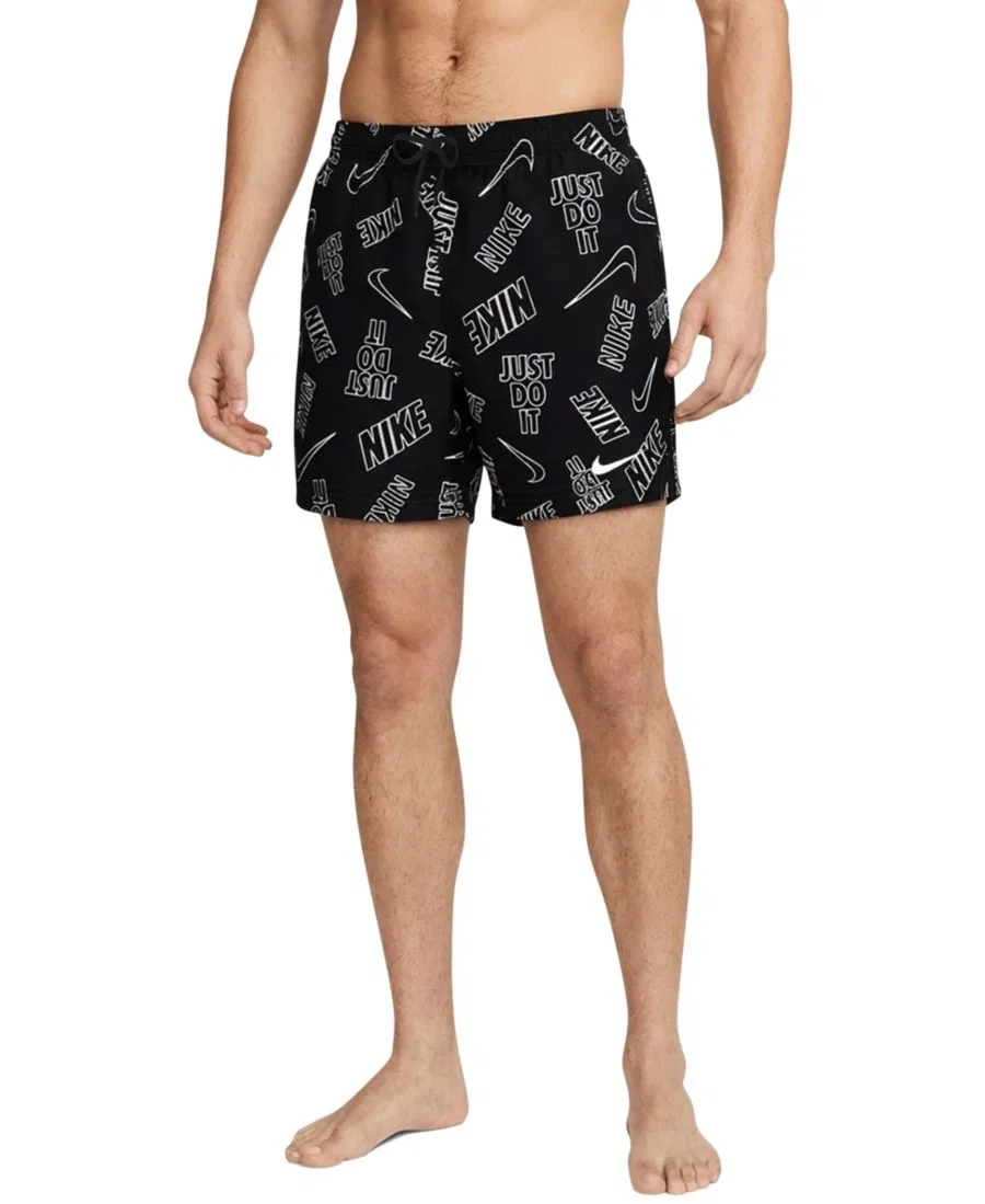 Мужские плавательные шорты Breaker Multi Logo Print Volley, 13 см Nike, черный — фото 3