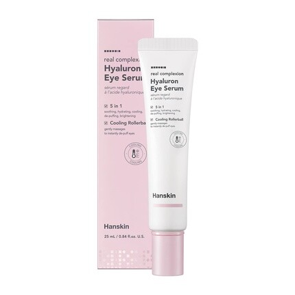 

Hanskin Real Complexion Гиалуроновая сыворотка для глаз с аппликатором для массажа глаз на 360°, 25 мл