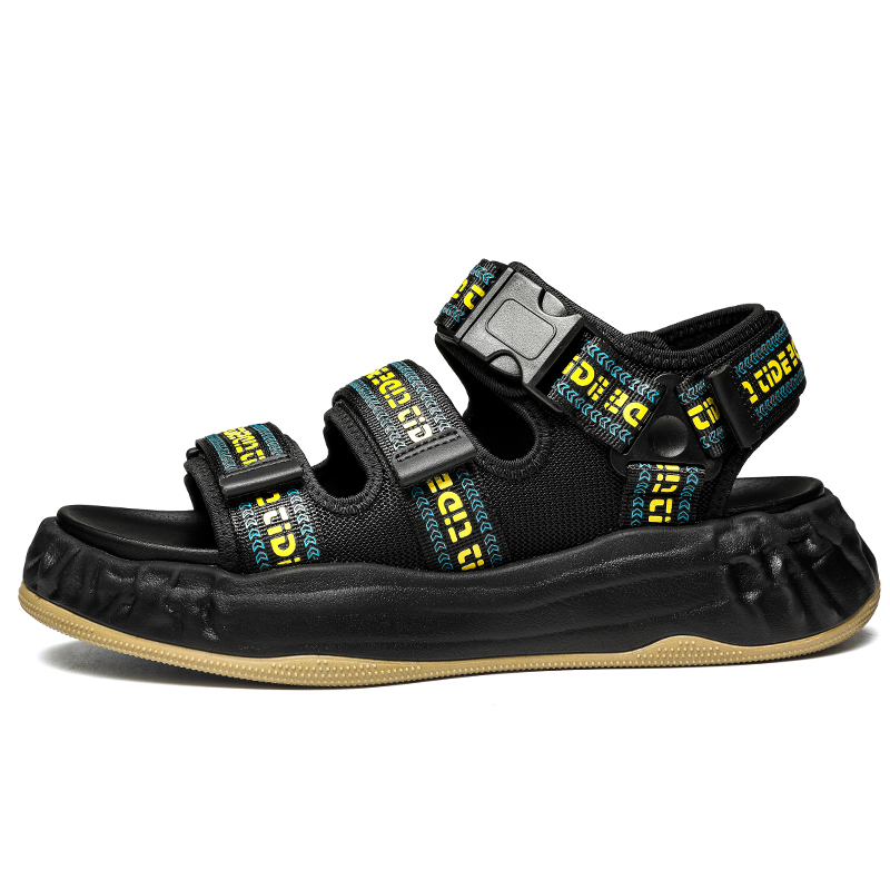

FAPAI Мужские пляжные сандалии Apricot/Black Green в цвете Black Green, цвет Black Green