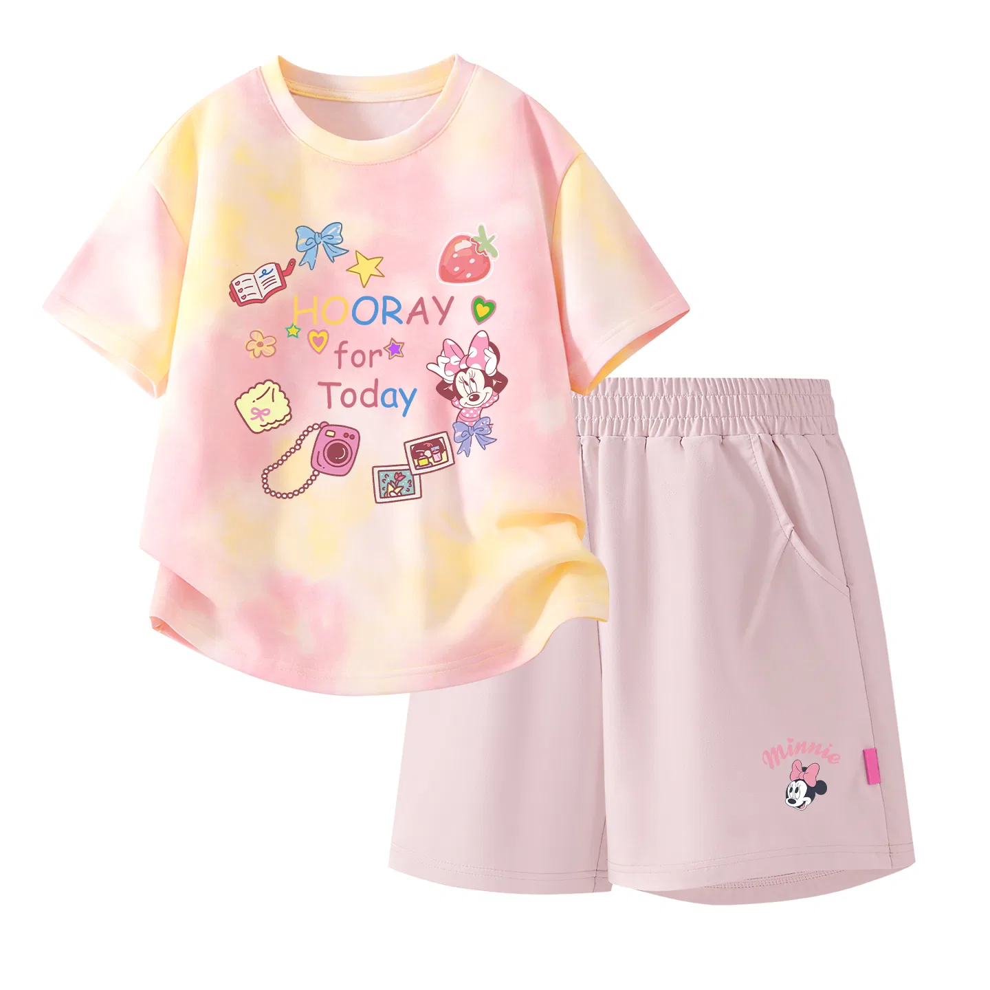 Детский спортивный костюм Casual Sportswear 2 Piece Set Disney, Di Hairband K Yellow Pink+Di Headband K_Bottom Right Mist White — фото 3