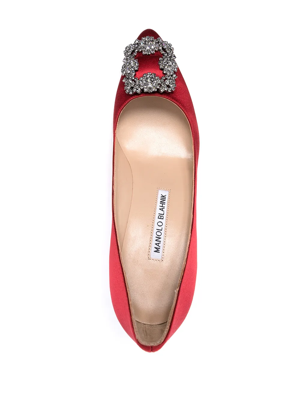 Туфли Hangisi 70 с кристаллами Manolo Blahnik, красный — фото 4