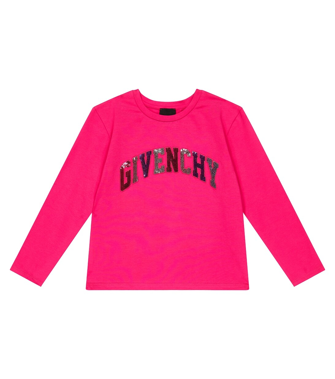 

Хлопковая футболка Givenchy Kids, розовый