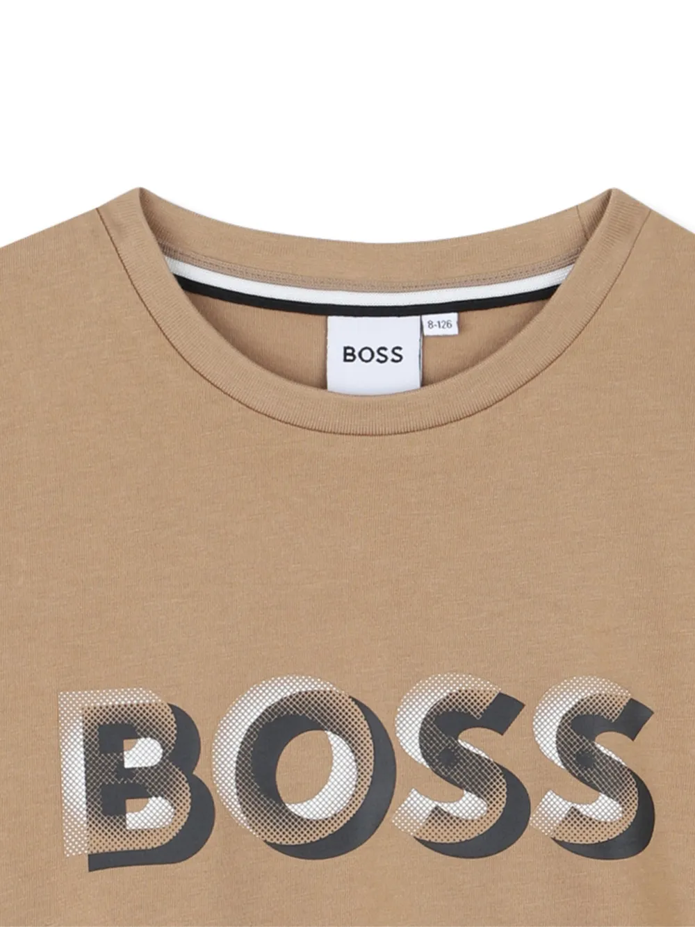 Футболка с логотипом металлик BOSS Kidswear, нейтральный — фото 3