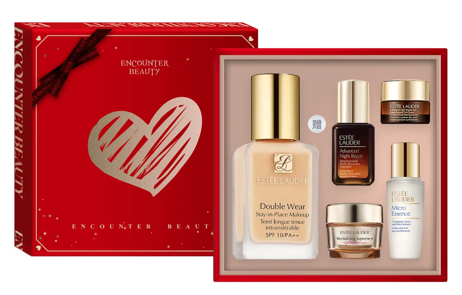 Подарочный набор Estée Lauder: стойкий тональный крем Estée Lauder Double Wear Stay-in-Place Makeup SPF 10 + 4 миниатюры средств — фото 4