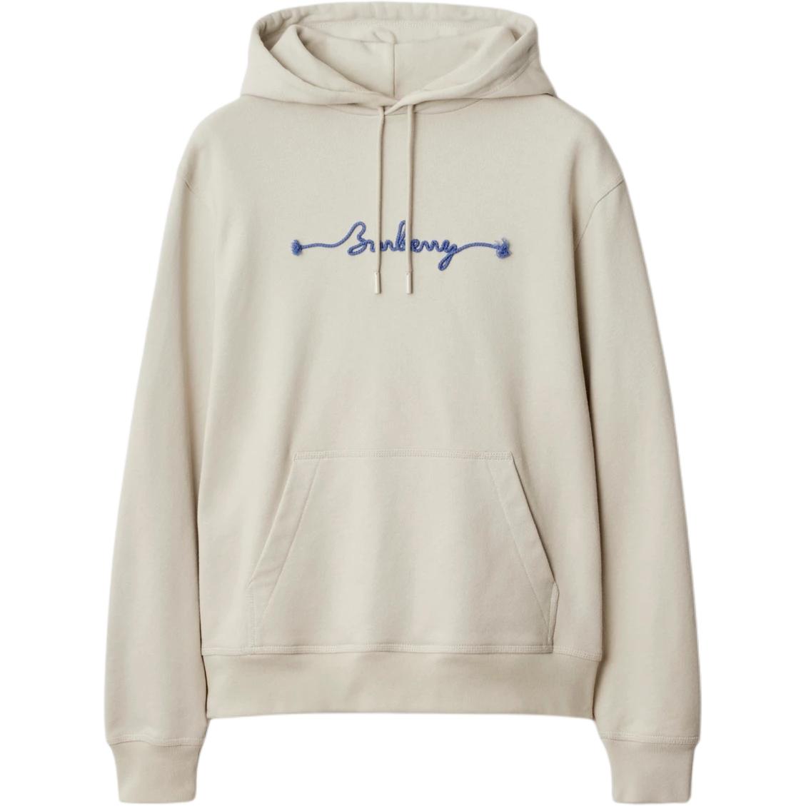

Худи с логотипом из хлопка Burberry, бежевый