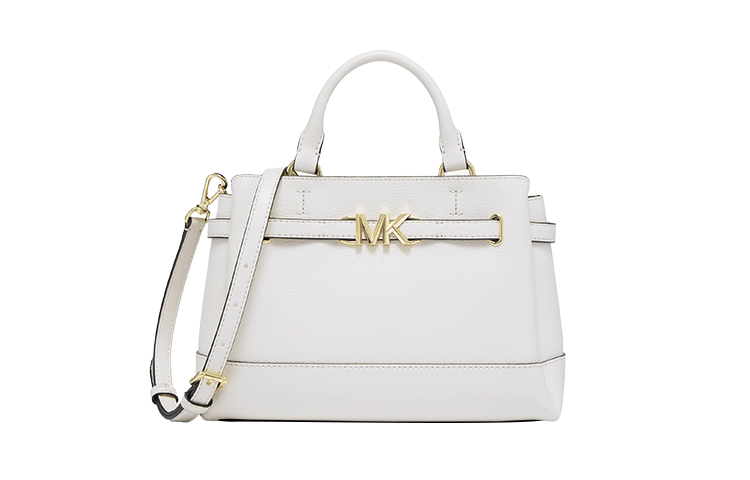 

MICHAEL KORS Сумка через плечо из коровьей кожи с искусственной кожей, женская сумка-труба, светло-кремового цвета